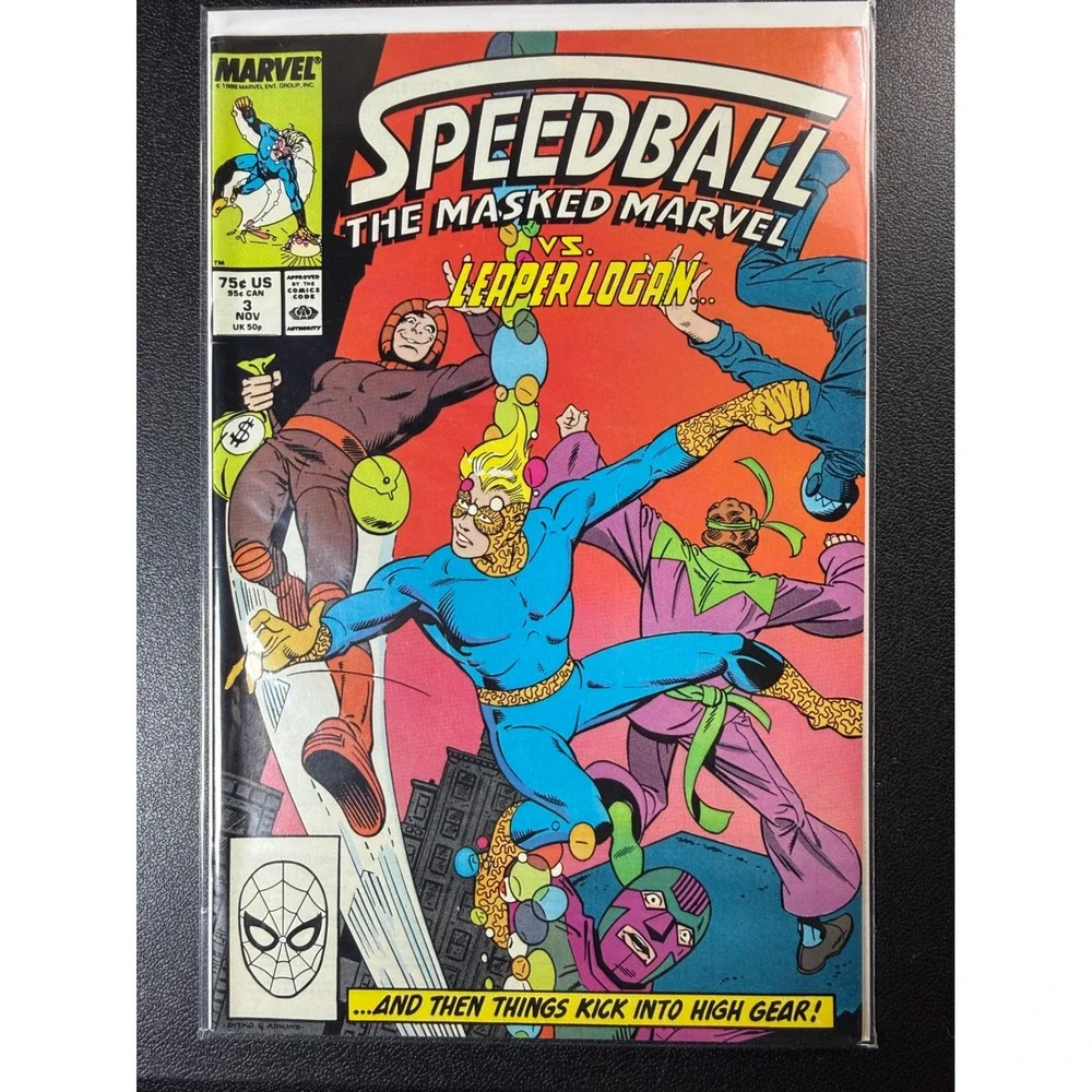 Speedball The‎ Masked Marvel 3 Marvel Comics 1988 Steve Ditko Leaper Logan